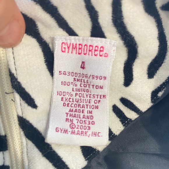 Gymboree Zebra Print vintage Sleeveless Dress velvet - Picture 4 of 4